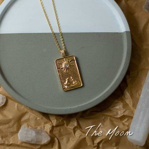 The Moon Tarot Card Necklace | Gold-Filled - BRAND NEW